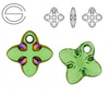 6868 MM 14 Swarovski Cross Tribe PERIDOT SCGR Z