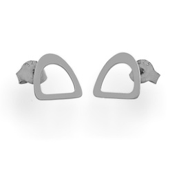 SZTp-414 Stirrup earrings sterling silver 925 rhodium