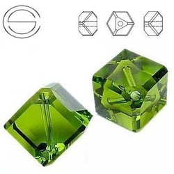 5600 MM 6 Swarovski Cube OLIVINE