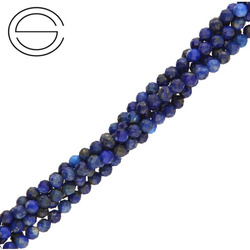 KN-RF-3,0 LLA Natural stone - round faceted - LAPIS - Strand