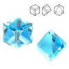 4841 MM 4 Swarovski Cube AQUAMARINE CAL VZ