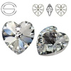 6228 MM 14 Swarovski Heart COMET ARGENT LIGHT CAL