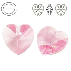 6228 MM 14 Swarovski Heart LIGHT ROSE