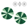 1122 MM 12 Swarovski Rivoli ROYAL GREEN SHINY