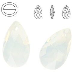 6106 MM 28 Swarovski Pear-shaped WHITE OPAL