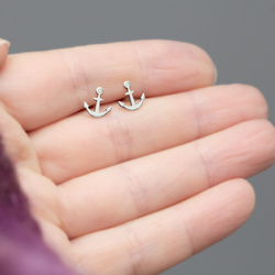 SZT-693 Silver earrings ANCHOR - Sterling Silver 925