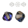 5328 MM 4 Swarovski XILION Bicone HELIOTROPE HEL