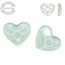 2808 MM 6 Swarovski Heart FB POWDER GREEN