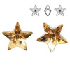 4745 MM 10 Swarovski Star GOLDEN SHADOW GSHA F