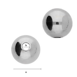 P2L-14,0/3,5SL Kulka srebrna 14 mm pr. 925