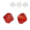 5328 MM 8 Swarovski XILION Bicone INDIAN RED