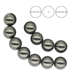 PRECIOSA 131-10-011 Round Pearl 10 mm DARK GREY 1 pkg. = 50 pcs.