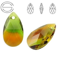 6106 MM 22 Swarovski Pear-shaped FERN GR. TOPAZ BL