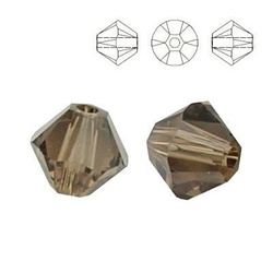 5328 MM 3 Swarovski XILION Bicone SMOKY QUARTZ