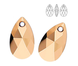 6106 MM 16 Swarovski Pear-shaped ROSE GOLD ROGL x2