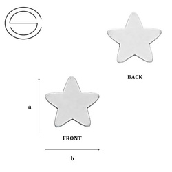 CL-332B STAR Plate 5,8 x 6,0 mm Sterling Silver 925