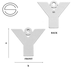 CL-213Y Zawieszka Alfabet Literka Y Srebro pr. 925
