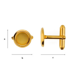 MTWZ-12 Cufflinks setting Silver 925 GOLD PLATED