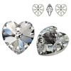 6228 MM 28 Swarovski Heart COMET ARGENT LIGHT CAL