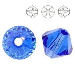 5328 MM 3 Swarovski XILION Bicone MAJESTIC BLUE