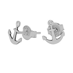 SZTP-693 Silver earrings ANCHOR - Sterling Silver 925 Rhodium Plated