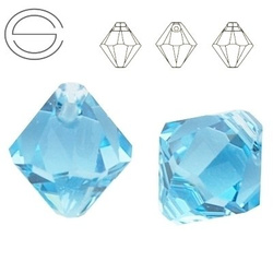 6328 MM 8 Swarovski XILION Bicone AQUAMARINE