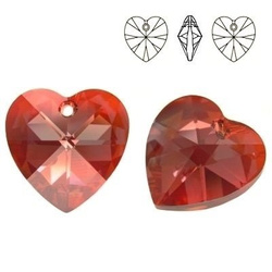 6228 MM 14 Swarovski Heart RED MAGMA REDM