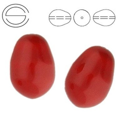 5821 MM 11 Swarovski Pear RED CORAL PEARL (RCPRL)