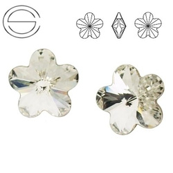 4744 MM 10 Swarovski Flower CRYSTAL F