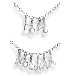 Srebrna zawieszka - charms - ALFABET - A - pr. 925