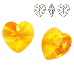 6228 MM 14 Swarovski Heart SUNFLOWER