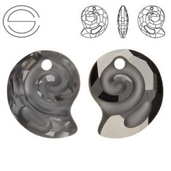 6731 MM 28 Swarovski Sea Snail SILVER NIGHT SINI