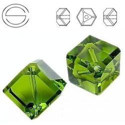 5600 MM 8 Swarovski Cube OLIVINE