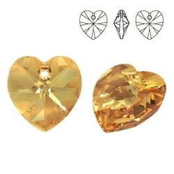 6228 MM 10 Swarovski Heart GOLDEN SHADOW GSHA