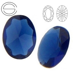 OV II MM 6 Glass stone DARK BLUE SPINEL