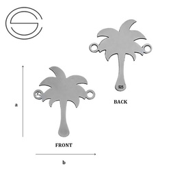 CL-446 Zawieszka PALMA 18,0 mm Srebro 925