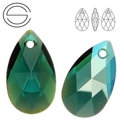 6106 MM 22 Swarovski Pear-shaped EMERALD SHIMMER