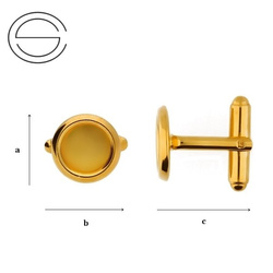 MTWZ-10 Cufflinks setting Silver 925 GOLD PLATED