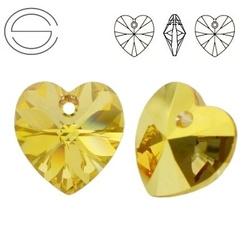 6228 MM 14 Swarovski Heart METALLIC SUNSHINE METSH