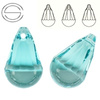 6026 MM 13 Swarovski Cabochette LIGHT TURQUOISE