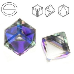 4841 MM 6 Swarovski Cube HELIOTROPE HEL Z