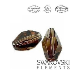 5203 MM 12 Swarovski Polygon SMOKED TOPAZ