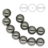 PRECIOSA 131-10-011 Round Pearl Maxima 5 mm DARK GREY 1 pkg. = 500 pcs.