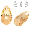 6106 MM 28 Swarovski Pear-shaped GOLDEN SHADOW