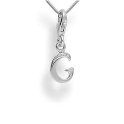 Srebrna zawieszka - charms - ALFABET - G - pr. 925