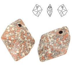 6680/B MM 20 Swarovski Cosmic MARBLED TERRACOTTA