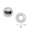 P2L-2,2/1,0 Silver ball 2.2 mm with 1mm hole silver 925/GRAM