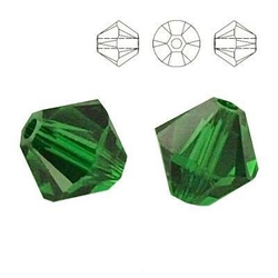 5328 MM 8 Swarovski XILION Bicone MEDIUM EMERALD