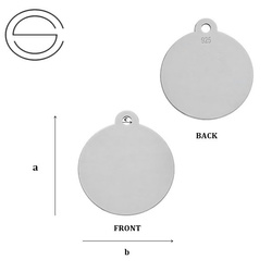 CL-278 Circle Pendant 18,0 mm Sterling Silver 925