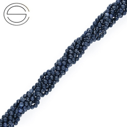 KN-RF-3,0 SAP Natural stone - round faceted - SAPPHIRE - Strand